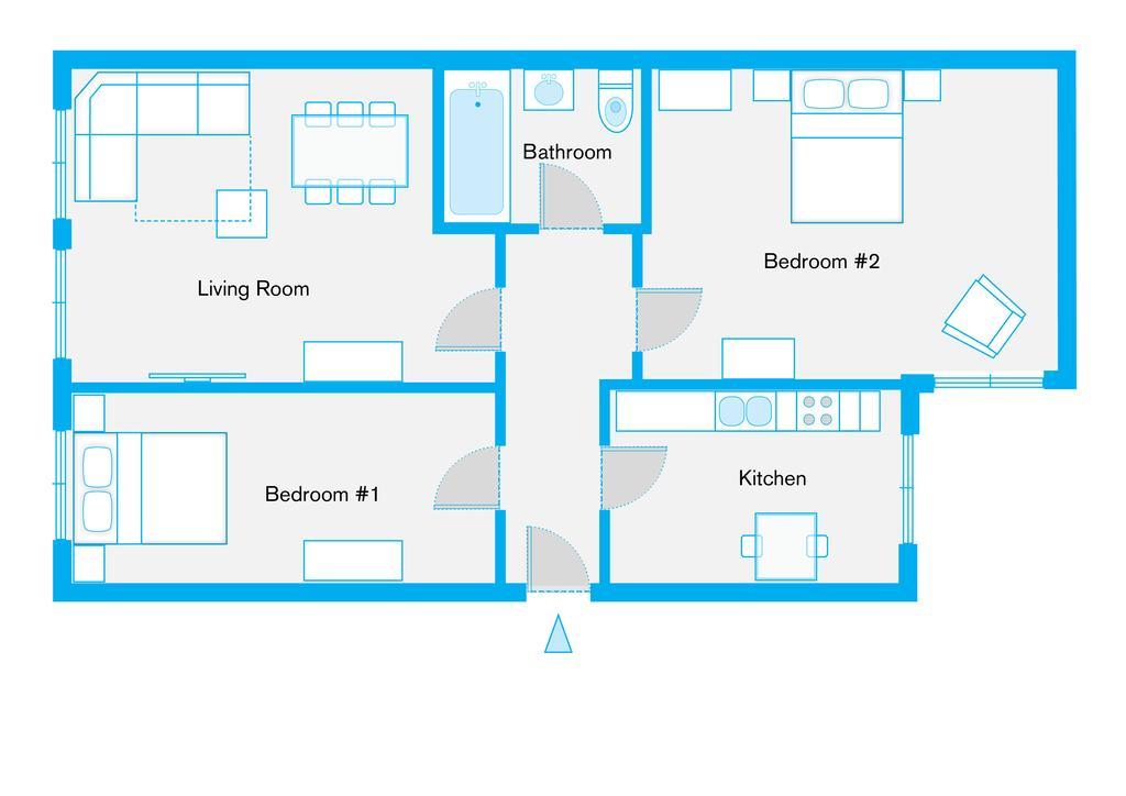 The Rheinsberger - Cosy 2Br One Living Room Up To 6 베를린 객실 사진